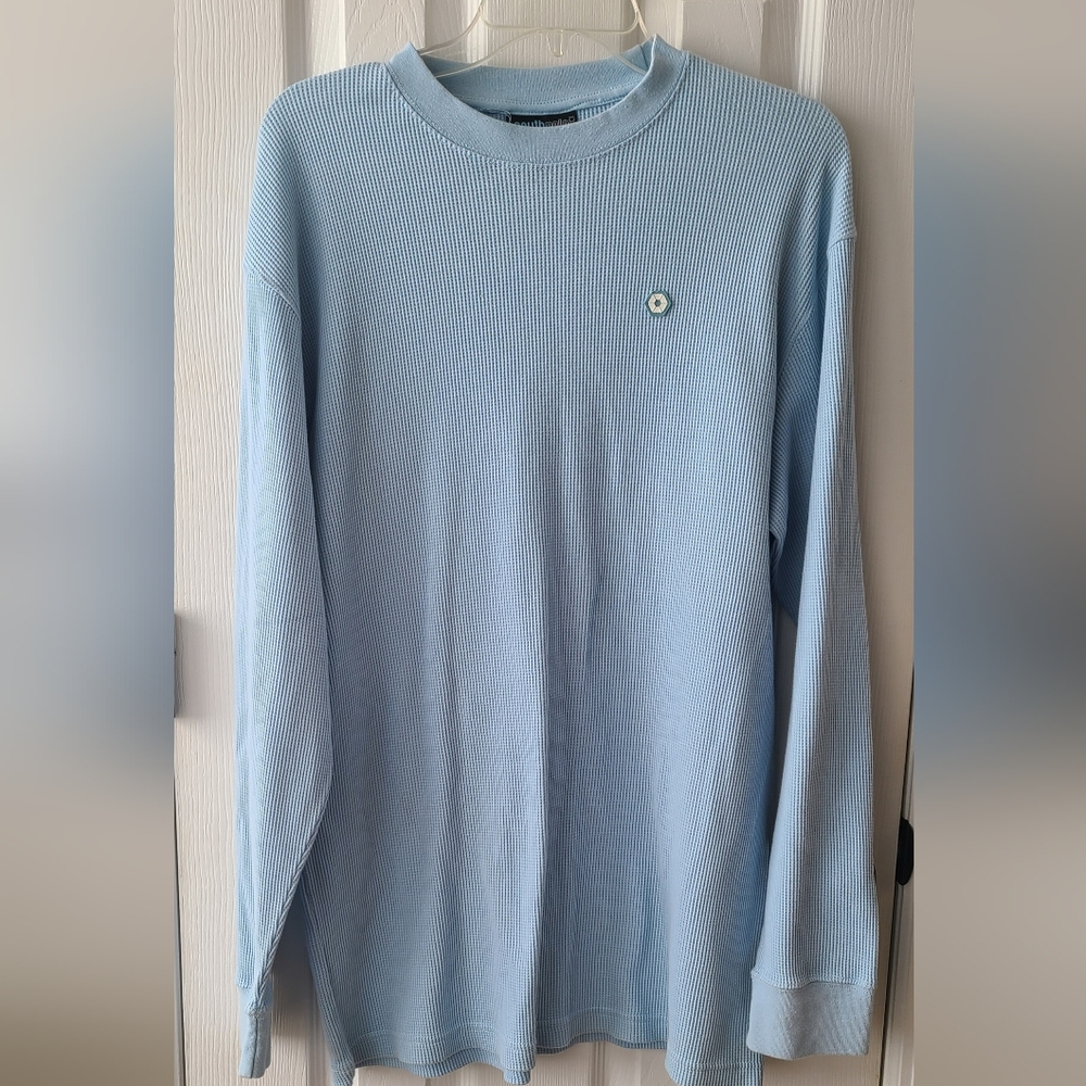 South Pole Sky Blue Waffle Knit Top